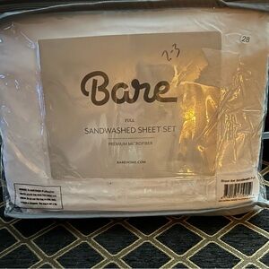 Bare Sandwashed Sheet Set - White
